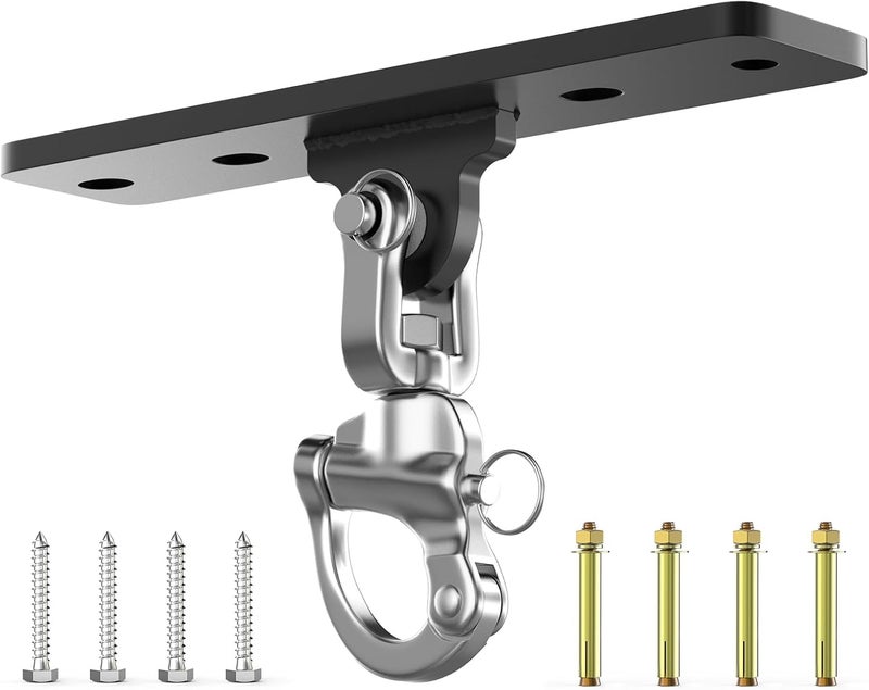 Eapele Punching Bag Hanger, Heavy Bag Ceiling Mount Holder for Hanging, 360° Swivel Boxing Bag Hanger for MMA Training, Muay Thai Bags, Heavy Duty Hook for Aerial Yoga, Porch Swings, Hammock Chairs - Image 1